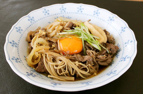 レンジで簡単!れんこんとキノコのすき煮